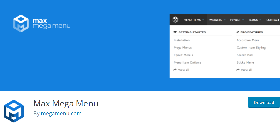 Wordpress Max Mega Menu