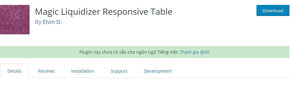 WordPress Table plugin