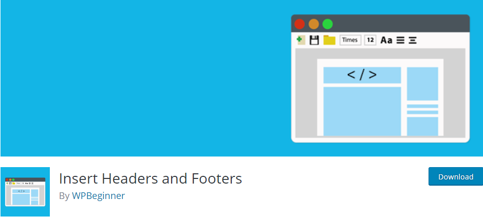 WordPress Header and Footer plugin