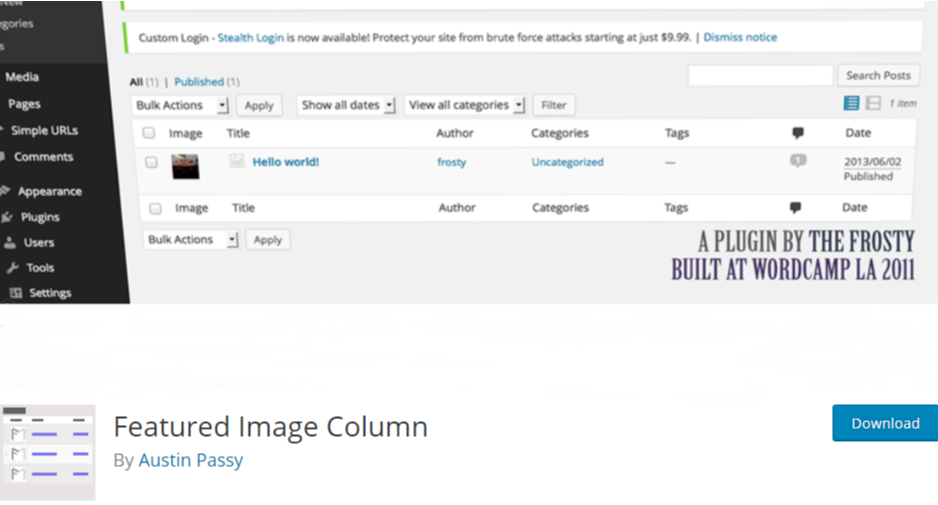 Wordpress Column Plugin