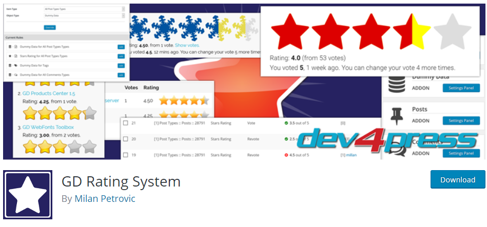 WordPress Rating pluign