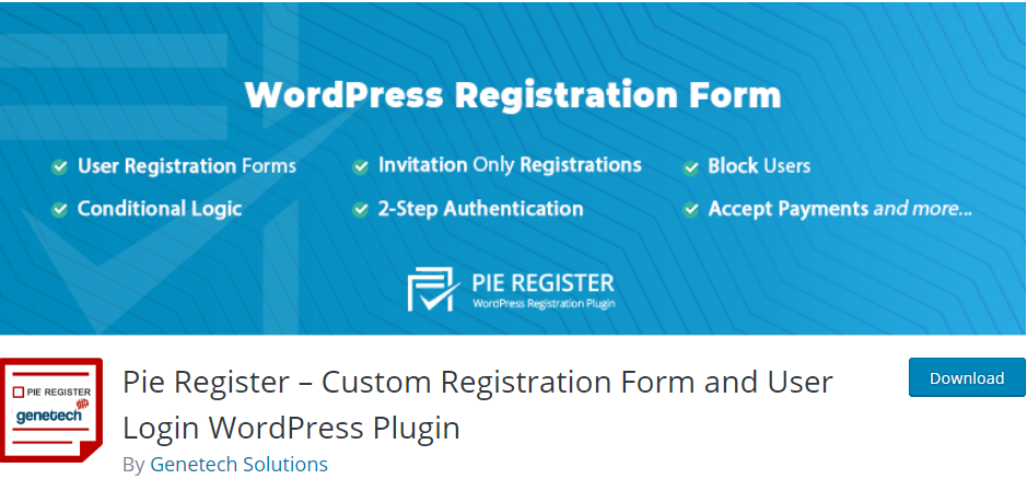 WordPress Registration plugin 