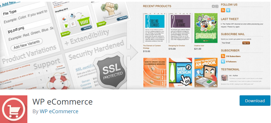 WordPress Ecommerce plugin