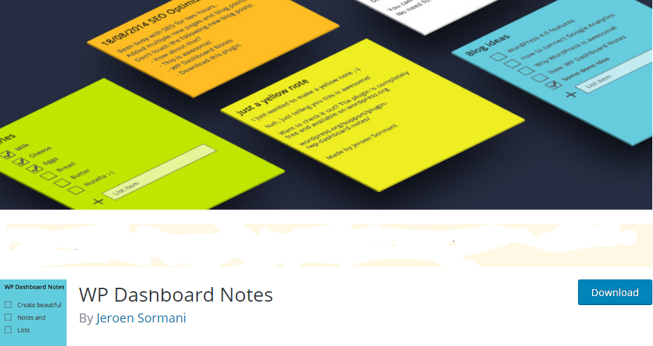 Wordpress Note Taking Plugin