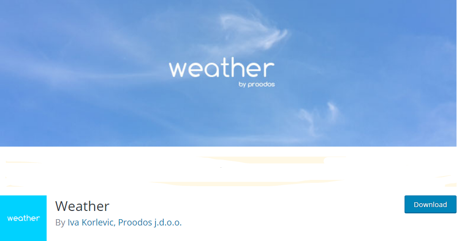 Wordpress Weather Plugin