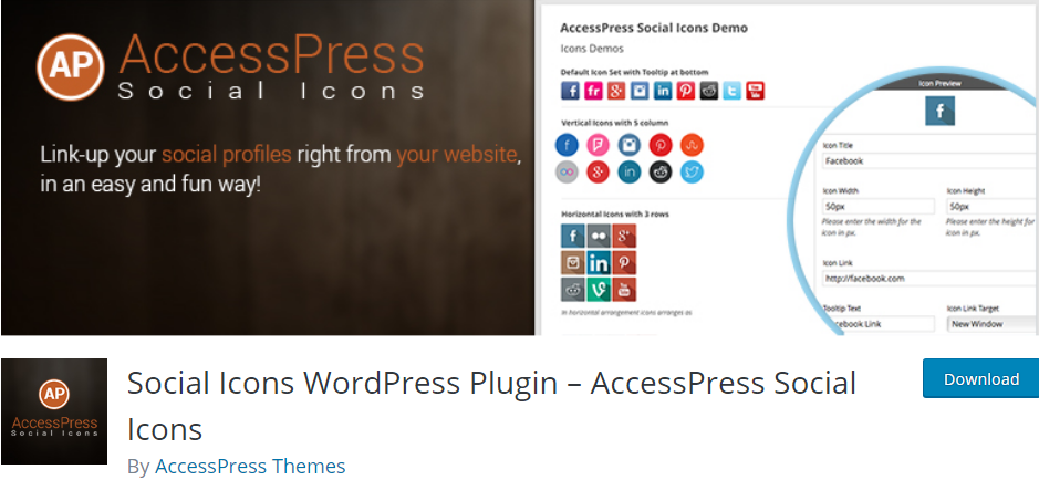 Social Media Icons WordPress Plugin 