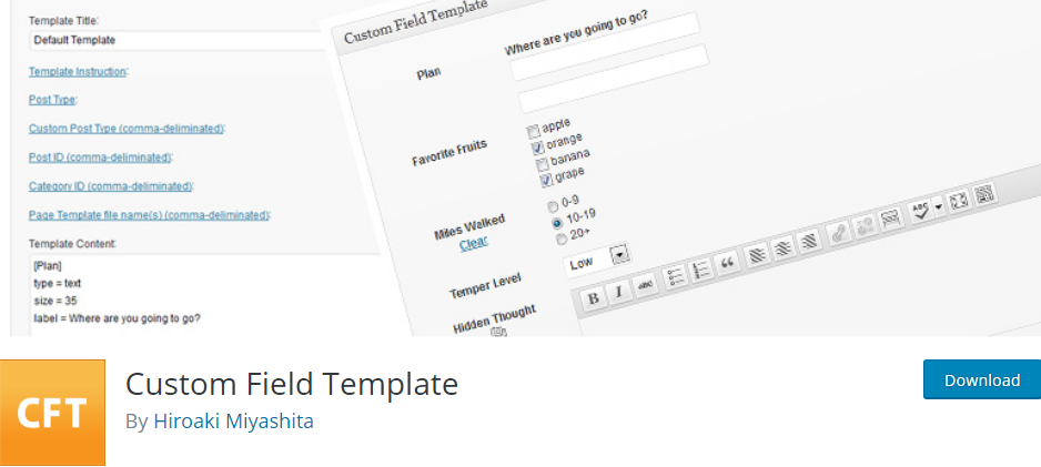 Template WordPress plugin