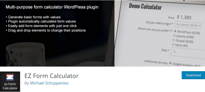 WordPress Calculator plugin 