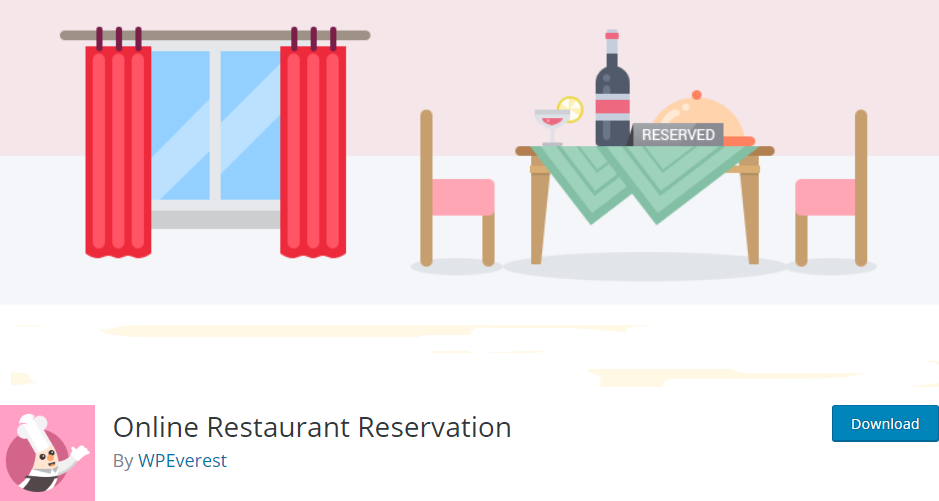 WordPess Table Reservation plugin 