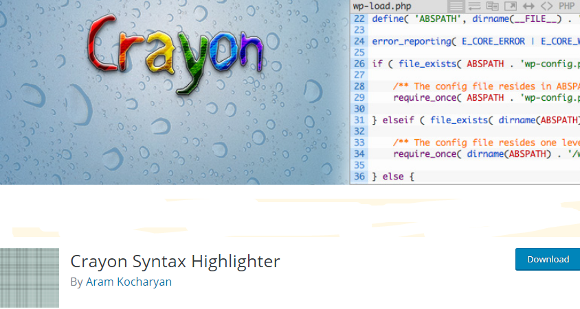 WordPress Syntax Highlighter plugin