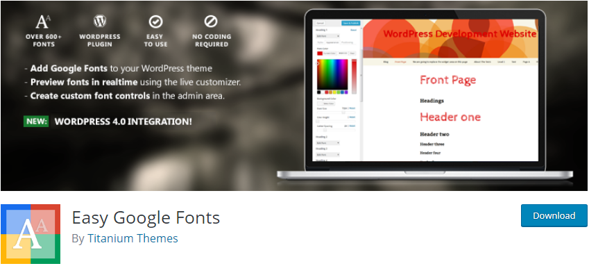 WordPress Typography plugin 