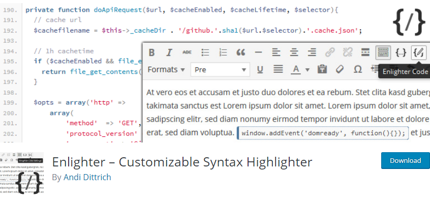 Wordpress Syntax Highlighter Plugin