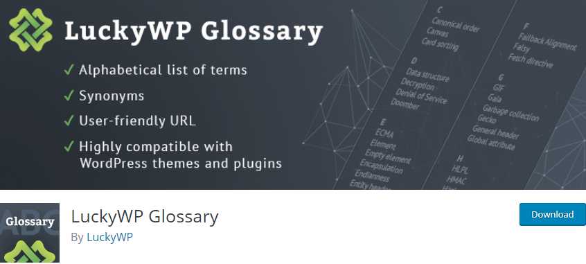 WordPress Glossary plugin
