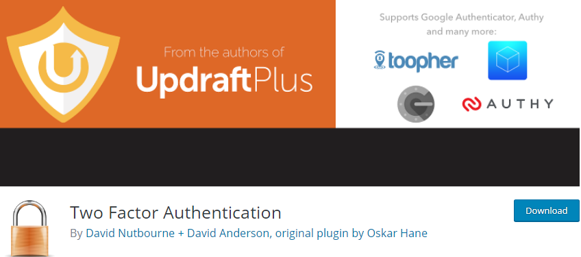 WordPress Two Factor Authentication plugin 