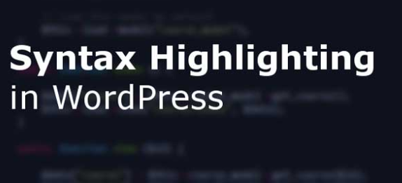 WordPress Syntax Highlighter plugin