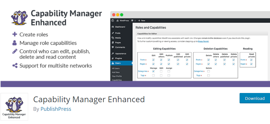 WordPress User Roles plugin