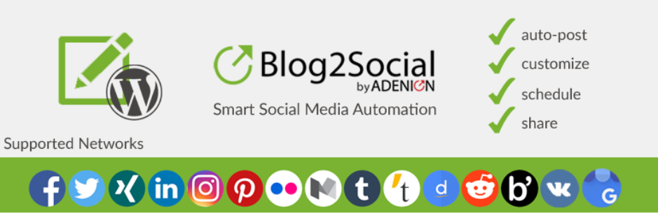 Blog2Social Social Media Auto Post Scheduler