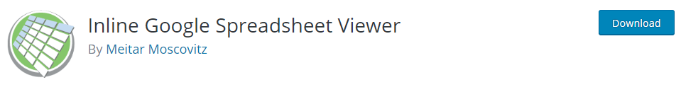 Inline Google Spreadsheet Viewer