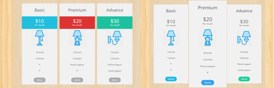 Pricing Table By Pickplugins