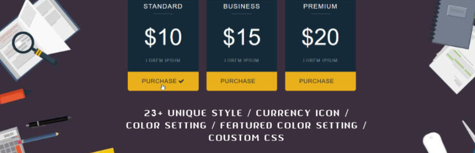 Pricing Table – Price List Price Table Easy Pricing Table