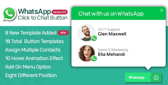 8 Best Wordpress WhatsApp Button Plugins 2024 - JustFreeWPThemes