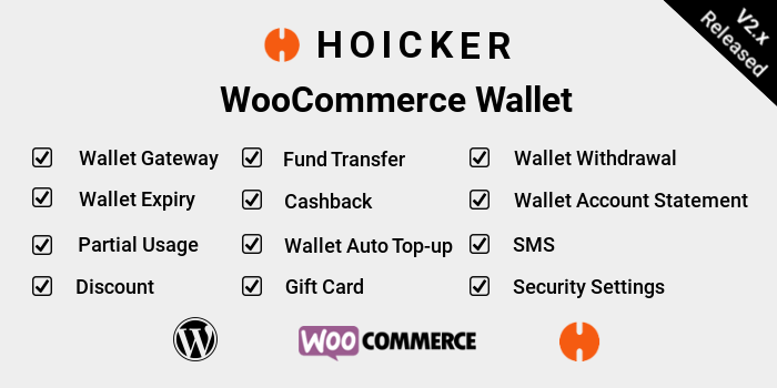 Hoicker WooCommerce Wallet