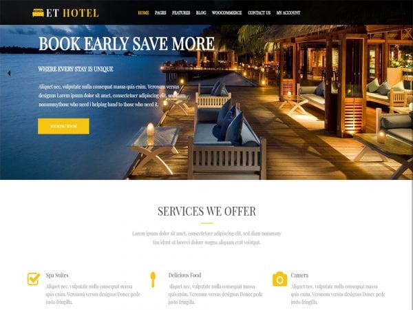 Top 15 Best Free WordPress Hotel Theme In 2022 - JustFreeWPThemes