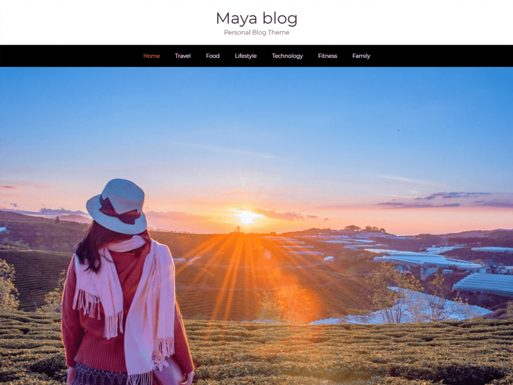 Free Maya Blog Wordpress Theme