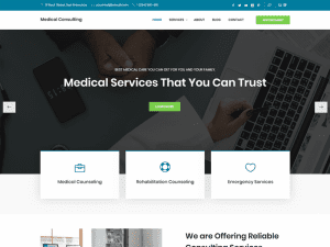 Free Medical Consulting Wordpress Theme