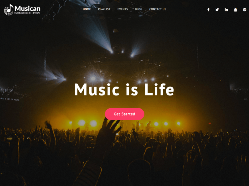 Top 10 WordPress Music Theme JustFreeWPThemes