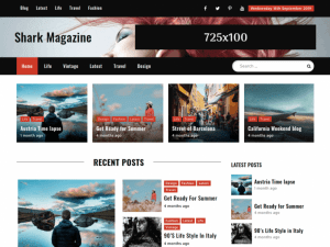 Free Shark Magazine Wordpress Theme