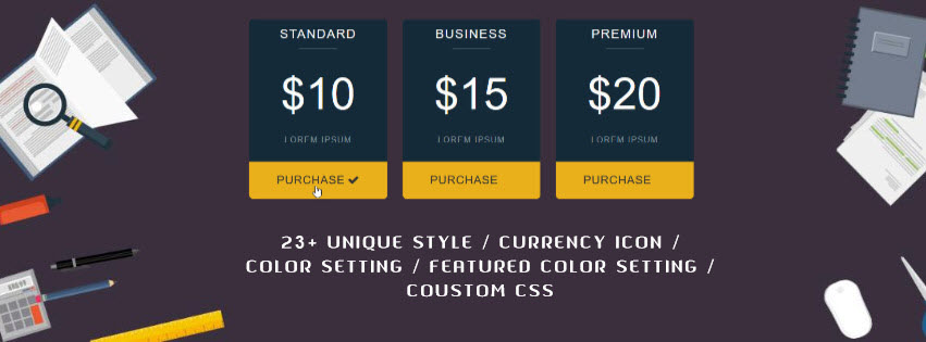 Elementor Pricing Table 8
