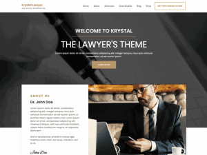Free Krystal Lawyer Wordpress Theme