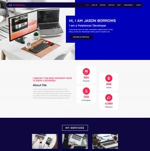 Free Lt Personal Onepage Wordpress Theme