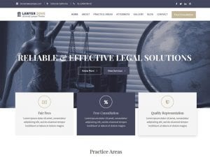 Free Lawyer Zone Wordpress Theme