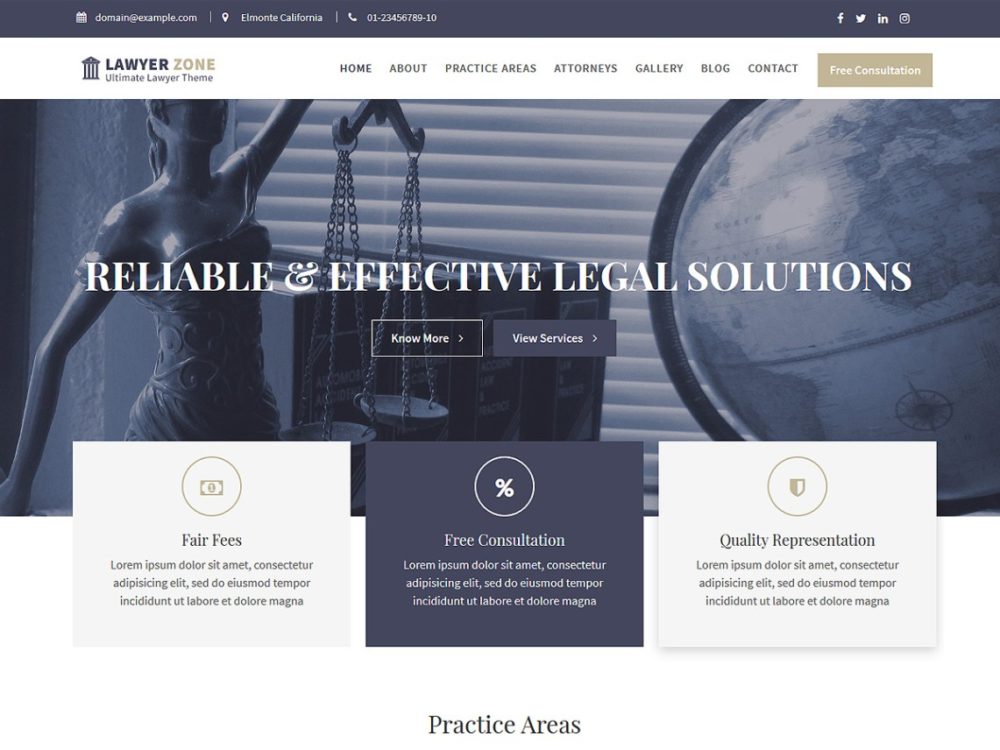 Top 10 Amazing WordPress Lawyer Theme JustFreeWPThemes