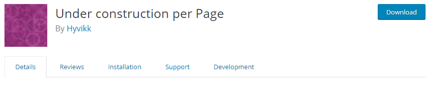 wordpress under construction plugin