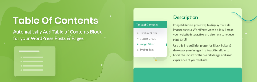 Table Of Contents Block