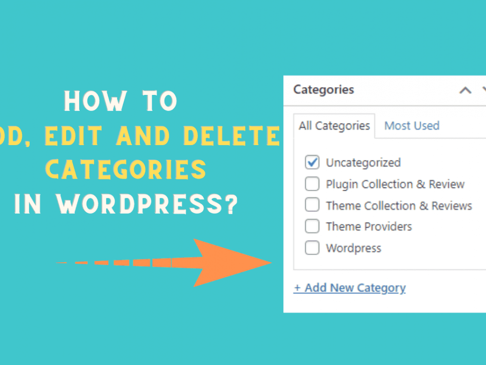 Delete Categories In Wordpress