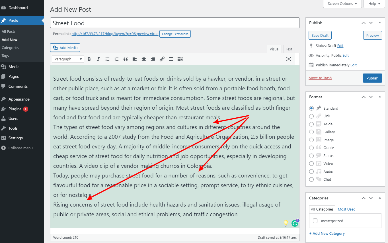 Create A Line Break In Wordpress