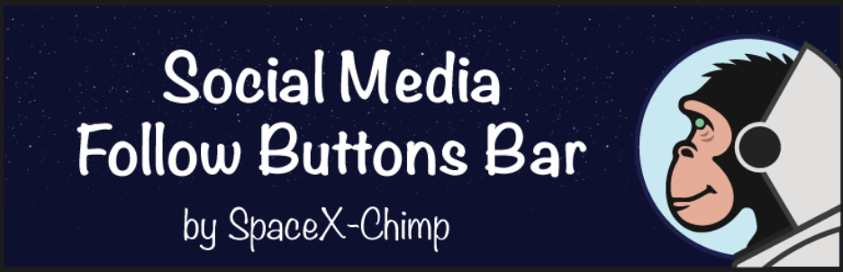 Social Media Follow Buttons Bar