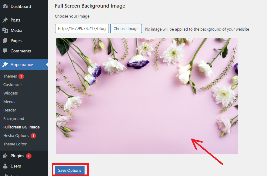 Add A Background Image In Wordpress 2