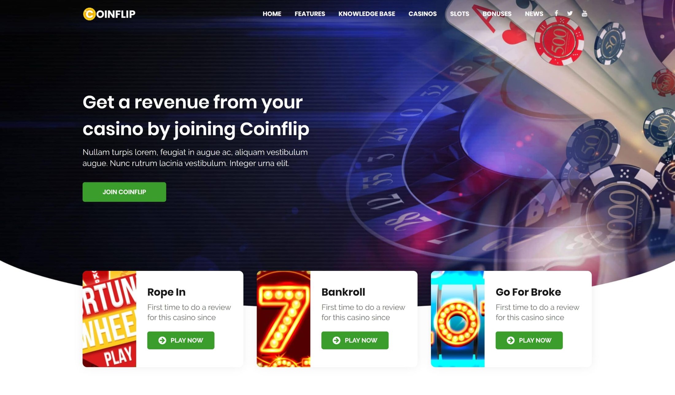 Freemium Themes For Casino Websites