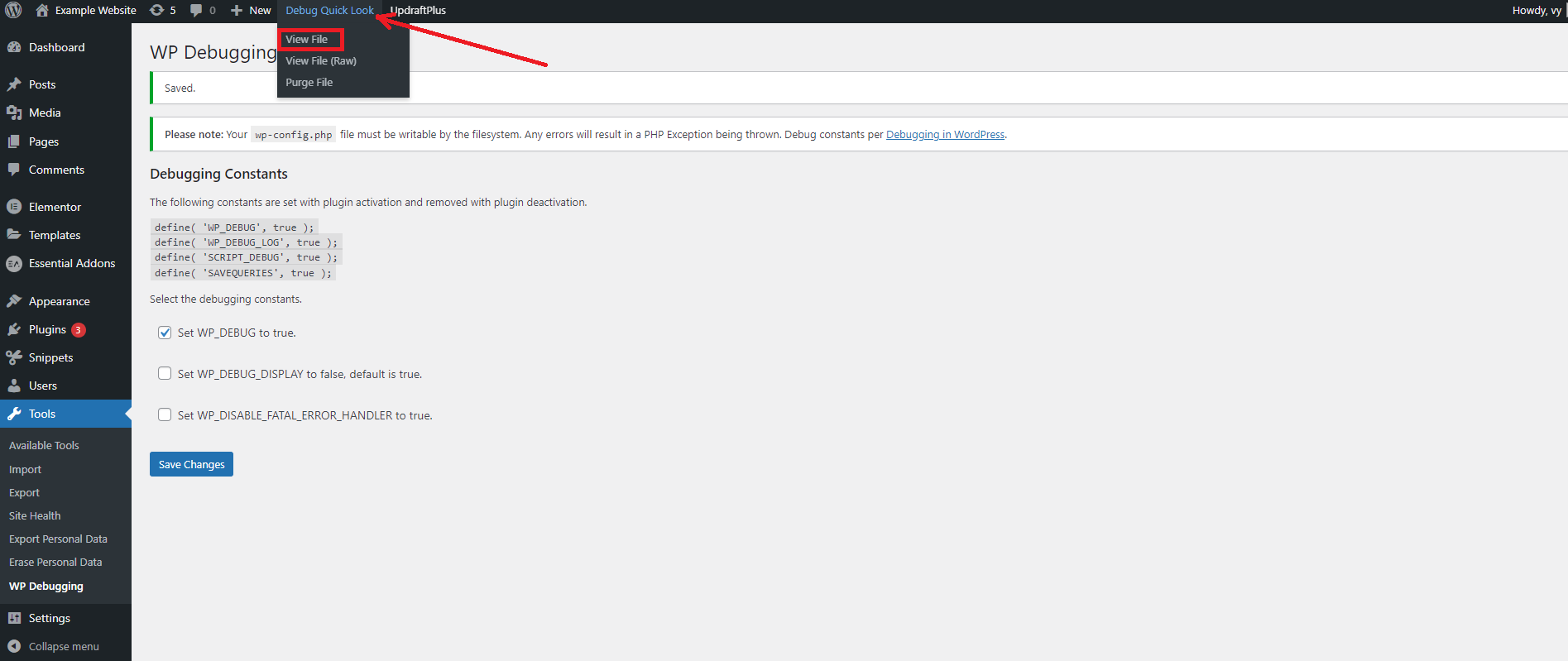 Enable Debug Mode In Wordpress 3