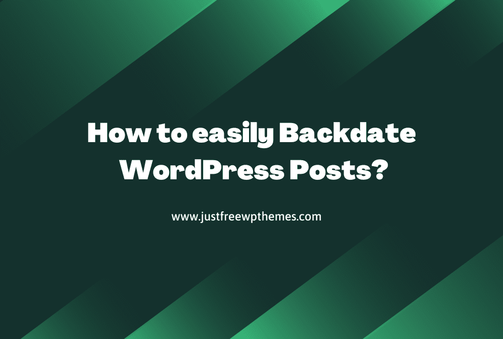 Backdate Wordpress Posts