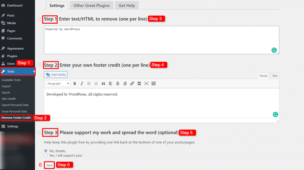 how-to-easily-change-footer-copyright-text-in-wordpress-justfreewpthemes