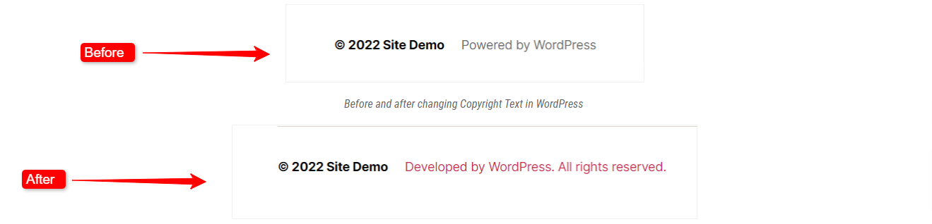 Change Footer Copyright Text In Wordpress 6