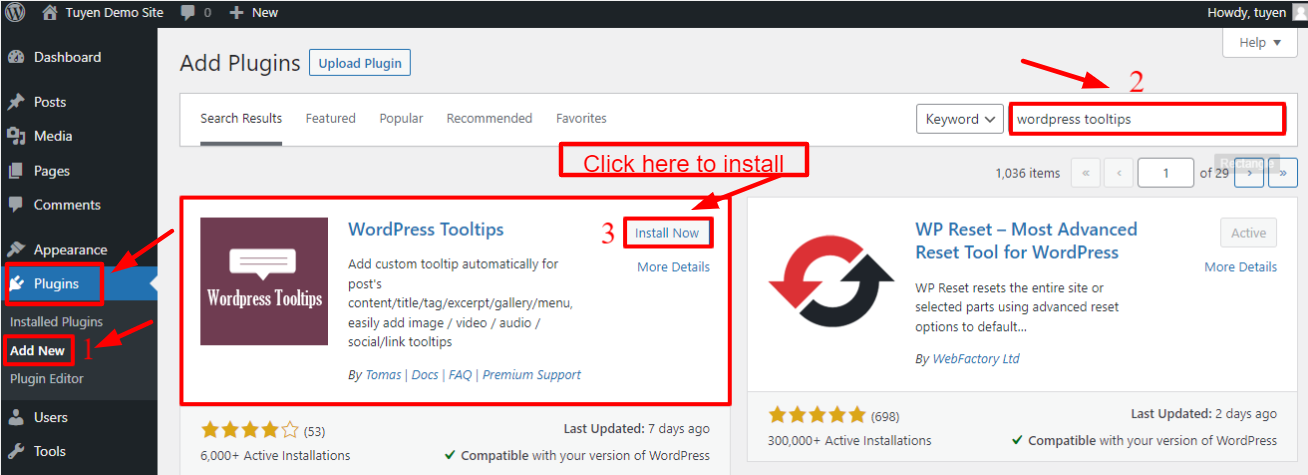 Add Tooltips to WordPress