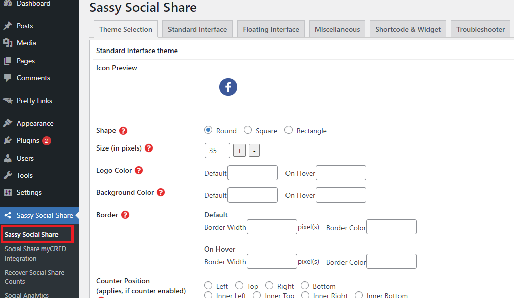 add social share buttons in word 2