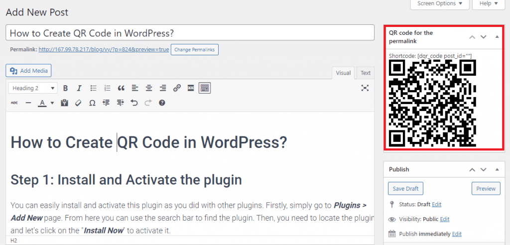 Create Qr Codes In Wordpress 3